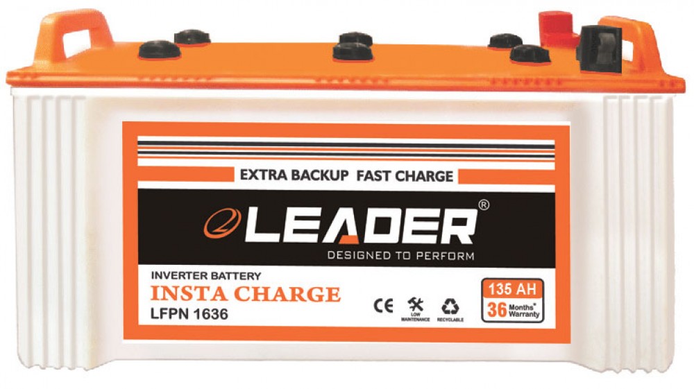 Leader 135AH Short Tubular Inverter Battery Chennai